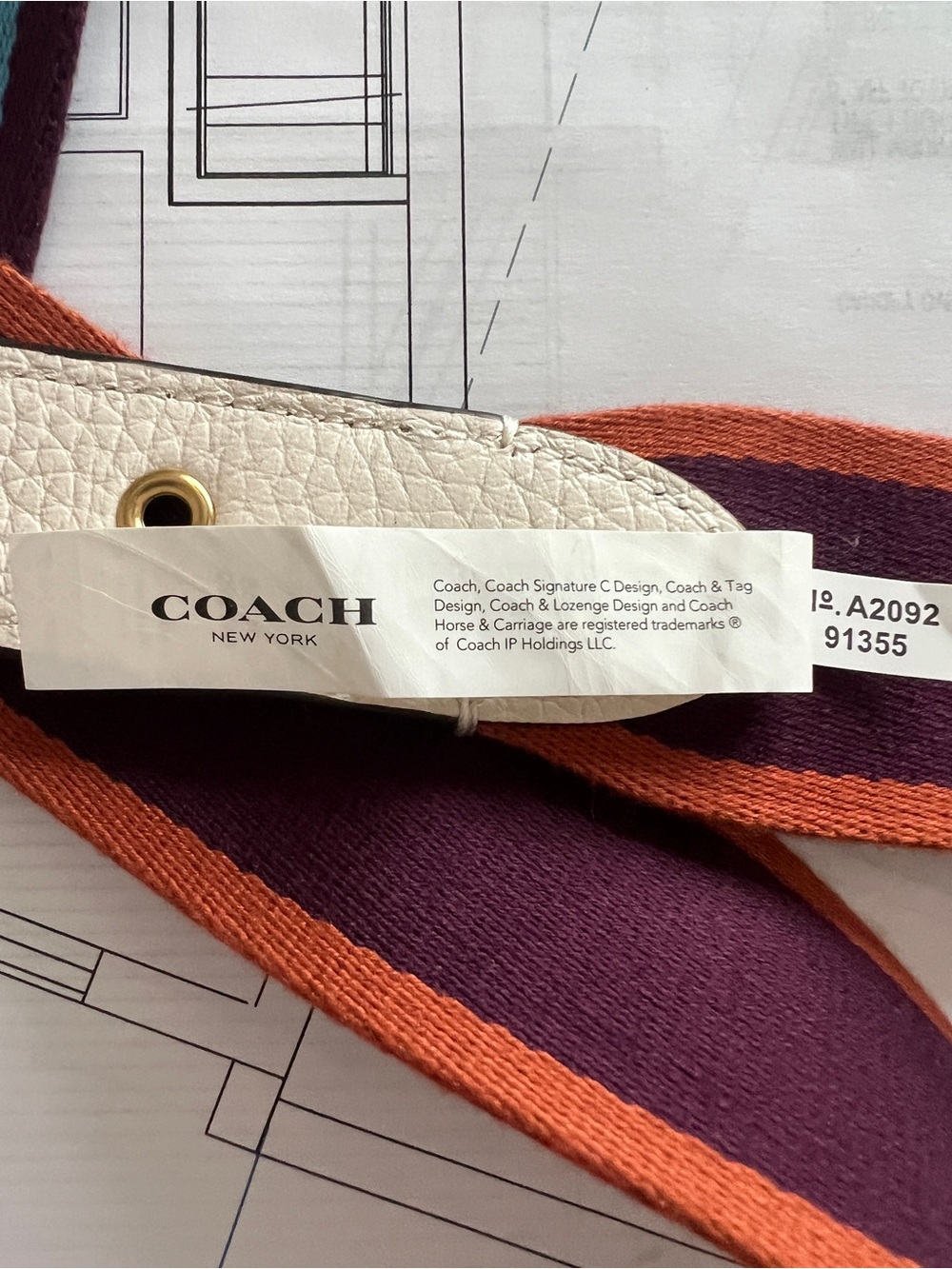 Coach Varsity Strap (only) for use with Emery styles or select Bags with Buckles - Picture 4 of 10